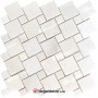 Beyaz Mermer Doğal Taş Mozaik - DT1655